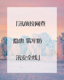 汛前拉网查隐患 筑牢防汛安全线