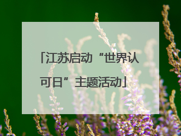 江苏启动“世界认可日”主题活动