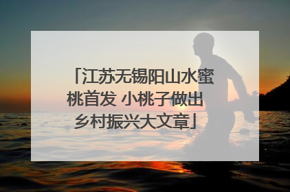 江苏无锡阳山水蜜桃首发 小桃子做出乡村振兴大文章