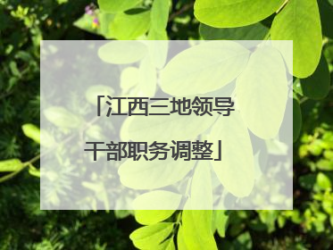 江西三地领导干部职务调整