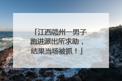 江西赣州一男子跑进派出所求助，结果当场被抓！