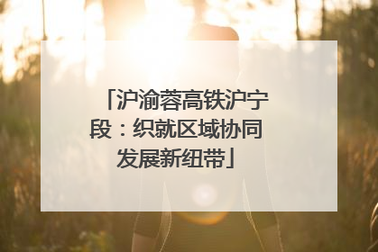沪渝蓉高铁沪宁段：织就区域协同发展新纽带