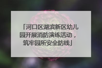 河口区湖滨新区幼儿园开展消防演练活动，筑牢园所安全防线