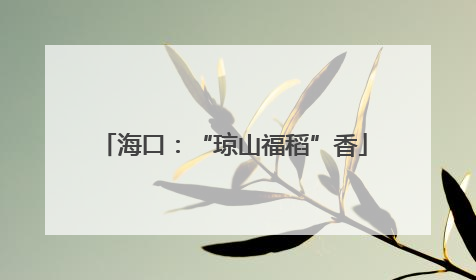 海口：“琼山福稻”香