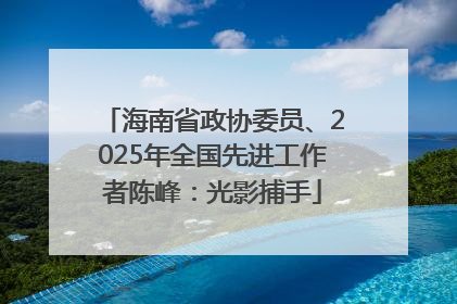 海南省政协委员、2025年全国先进工作者陈峰：光影捕手