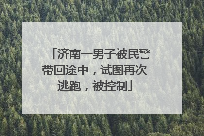 济南一男子被民警带回途中，试图再次逃跑，被控制