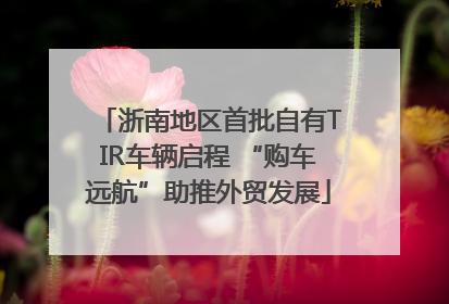 浙南地区首批自有TIR车辆启程 “购车远航”助推外贸发展