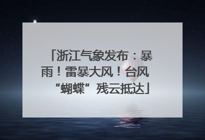 浙江气象发布：暴雨！雷暴大风！台风“蝴蝶”残云抵达