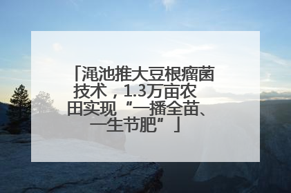 渑池推大豆根瘤菌技术，1.3万亩农田实现“一播全苗、一生节肥”