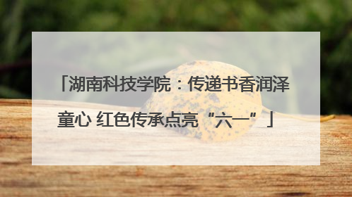 湖南科技学院：传递书香润泽童心 红色传承点亮“六一”