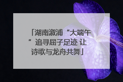 湖南溆浦“大端午”追寻屈子足迹 让诗歌与龙舟共舞