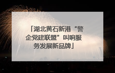 湖北黄石新港“警企党建联盟”叫响服务发展新品牌