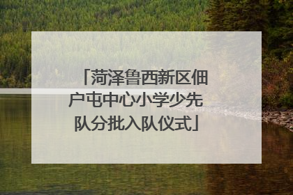 菏泽鲁西新区佃户屯中心小学少先队分批入队仪式
