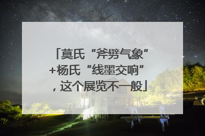 莫氏“斧劈气象”+杨氏“线墨交响”，这个展览不一般