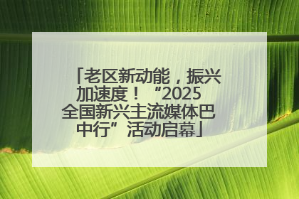 老区新动能，振兴加速度！“2025全国新兴主流媒体巴中行”活动启幕