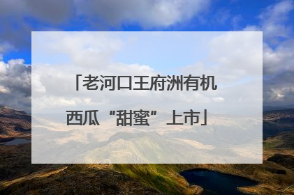 老河口王府洲有机西瓜“甜蜜”上市