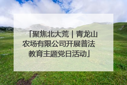 聚焦北大荒｜青龙山农场有限公司开展普法教育主题党日活动