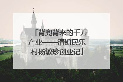背兜背来的千万产业——清镇民乐村杨敏珍创业记