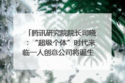 腾讯研究院院长司晓：“超级个体”时代来临一人创意公司将诞生｜聚焦2025文化强国建设高峰论坛
