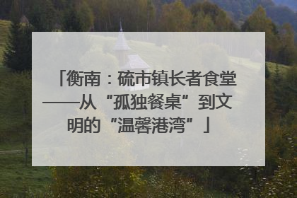 衡南：硫市镇长者食堂——从“孤独餐桌”到文明的“温馨港湾”