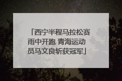 西宁半程马拉松赛雨中开跑 青海运动员马文良斩获冠军