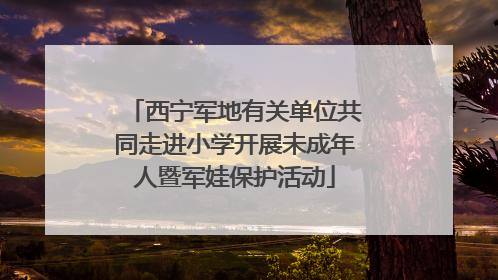 西宁军地有关单位共同走进小学开展未成年人暨军娃保护活动