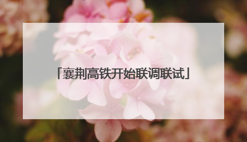 襄荆高铁开始联调联试