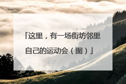 这里，有一场街坊邻里自己的运动会（图）