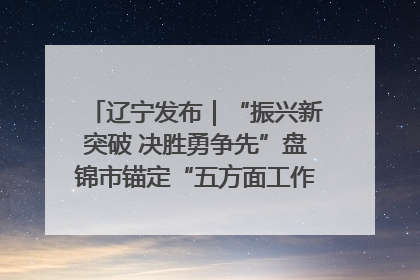 辽宁发布|“振兴新突破 决胜勇争先”盘锦市锚定“五方面工作”力争全年地区生产总值增长5.5%左右