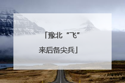 豫北“飞”来后备尖兵