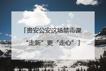贵安公安这场禁毒课“走新”更“走心”