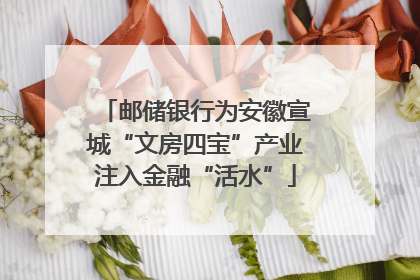 邮储银行为安徽宣城“文房四宝”产业注入金融“活水”