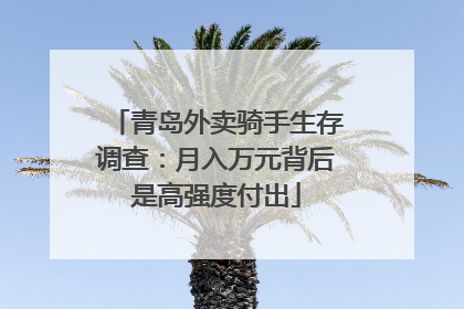 青岛外卖骑手生存调查：月入万元背后是高强度付出