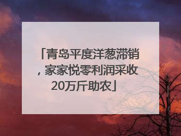 青岛平度洋葱滞销，家家悦零利润采收20万斤助农