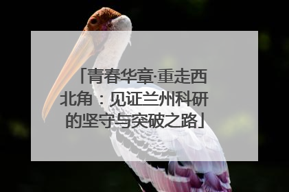 青春华章·重走西北角：见证兰州科研的坚守与突破之路
