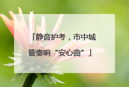 静音护考，市中城管奏响“安心曲”