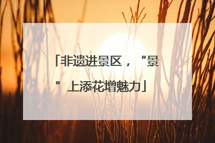 非遗进景区，“景”上添花增魅力