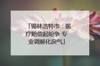 锡林浩特市：医疗赔偿起纷争 专业调解化戾气