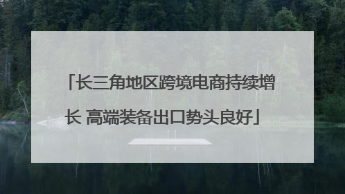 长三角地区跨境电商持续增长 高端装备出口势头良好