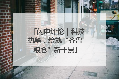闪电评论｜科技执笔，绘就“齐鲁粮仓”新丰景