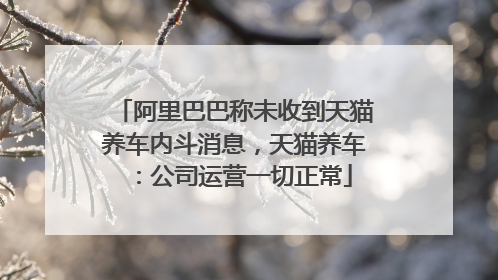 阿里巴巴称未收到天猫养车内斗消息，天猫养车：公司运营一切正常
