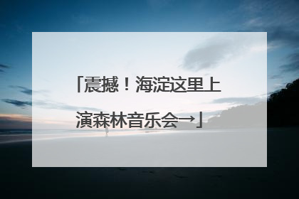 震撼！海淀这里上演森林音乐会→