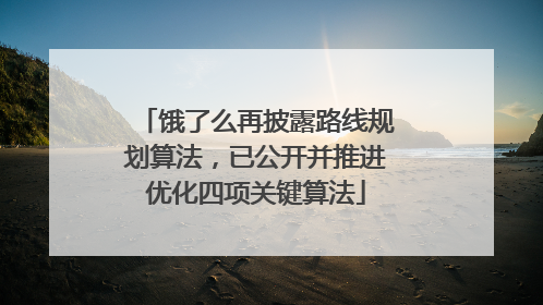 饿了么再披露路线规划算法，已公开并推进优化四项关键算法