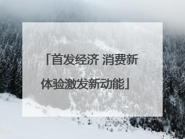 首发经济 消费新体验激发新动能