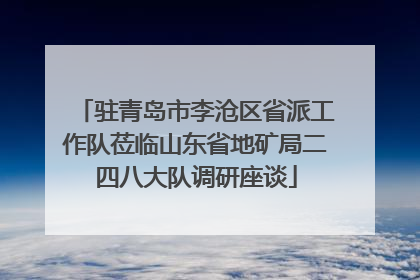驻青岛市李沧区省派工作队莅临山东省地矿局二四八大队调研座谈