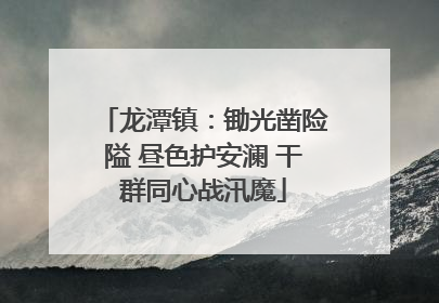 龙潭镇：锄光凿险隘 昼色护安澜 干群同心战汛魔