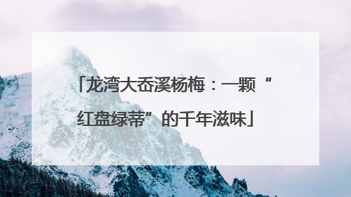 龙湾大岙溪杨梅：一颗“红盘绿蒂”的千年滋味