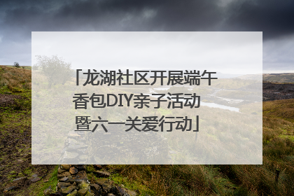 龙湖社区开展端午香包DIY亲子活动暨六一关爱行动
