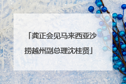 龚正会见马来西亚沙捞越州副总理沈桂贤