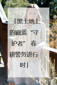 黑土地上的藏蓝“守护者” 春耕警务进行时